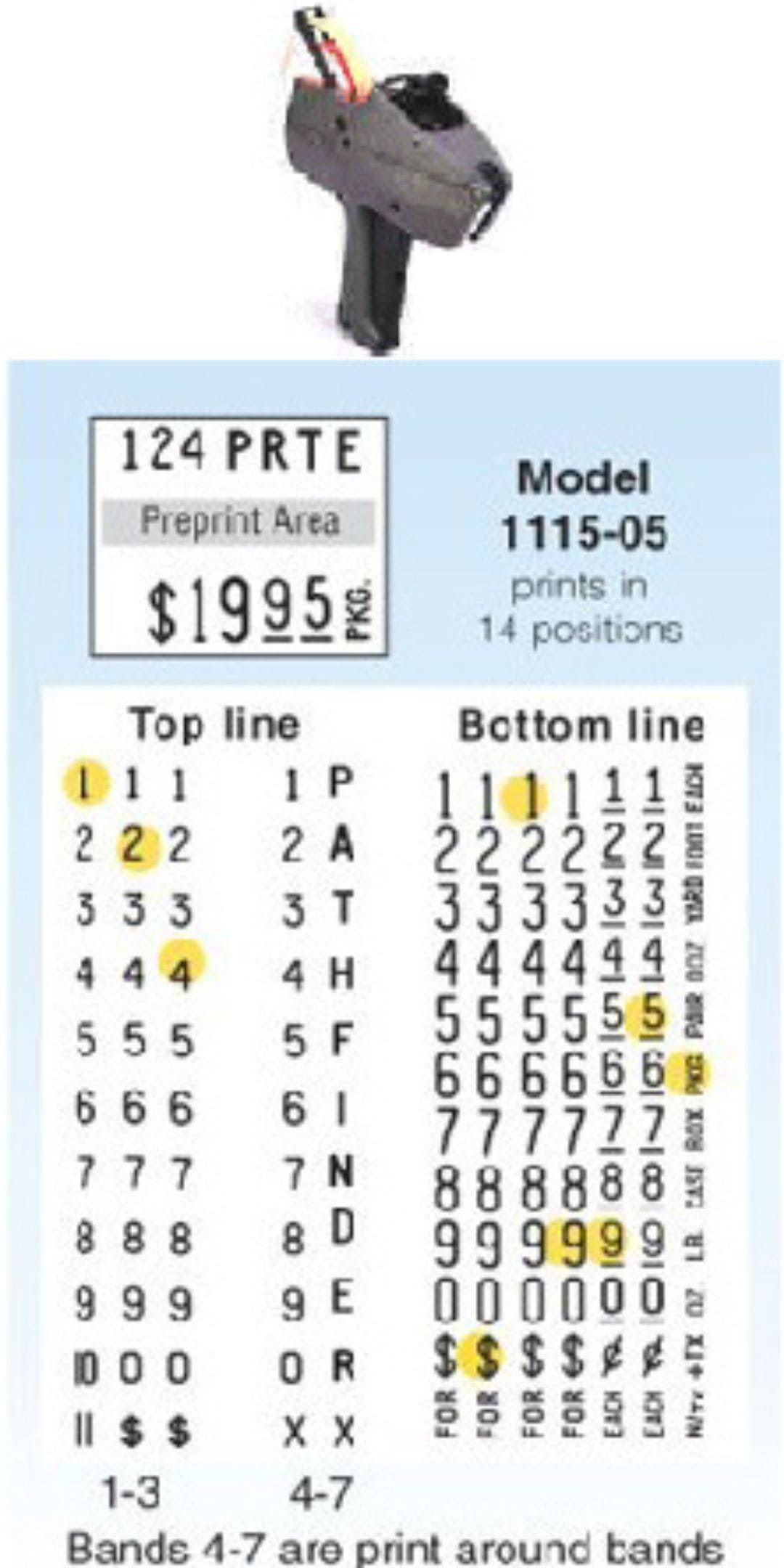 Avery-Denison Monarch Series 1115 labels & guns