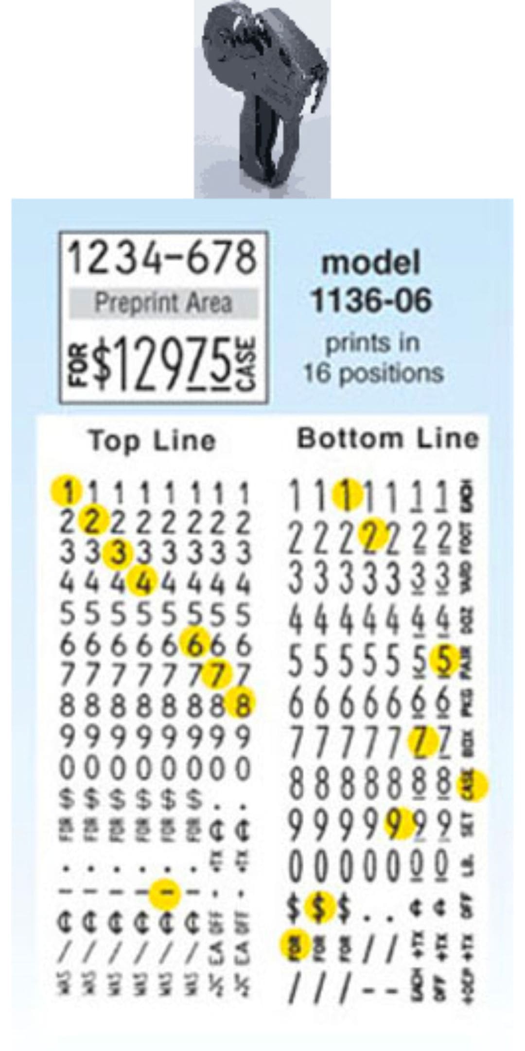 Avery-Denison Monarch 1136 Series Tagging guns & Labels