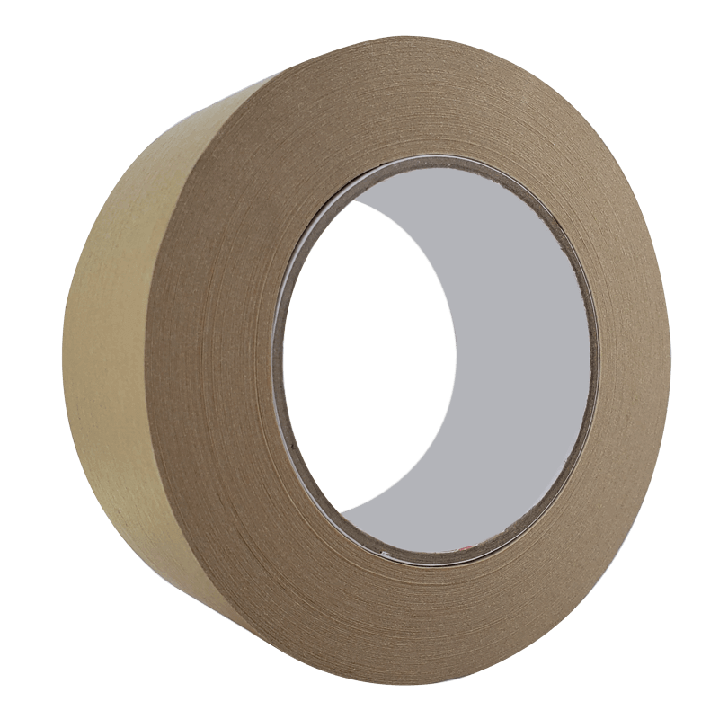 Hand tearable Kraft Flatback Paper Tape Tan & Dark Brown