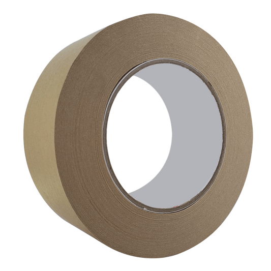 Hand tearable Kraft Flatback Paper Tape Tan & Dark Brown