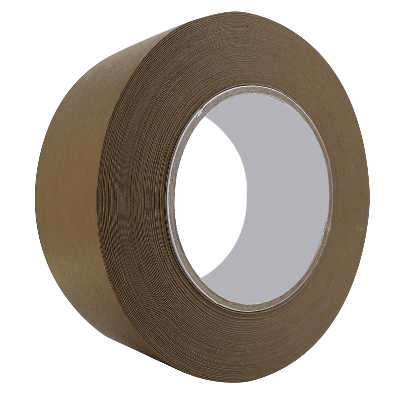 Hand tearable Kraft Flatback Paper Tape Tan & Dark Brown