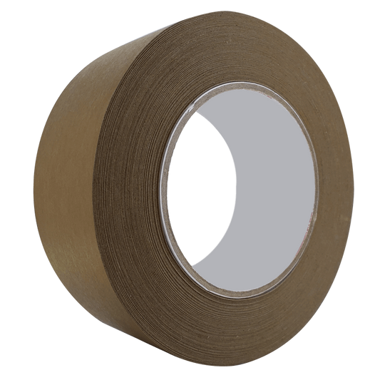 Hand tearable Kraft Flatback Paper Tape Tan & Dark Brown