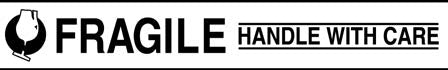 PP20F-W  Fragile Handle With Care  2"x110yd  2mil tape
