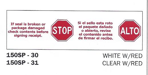 "Warning If This Seal is Broken" Tape - By The Case